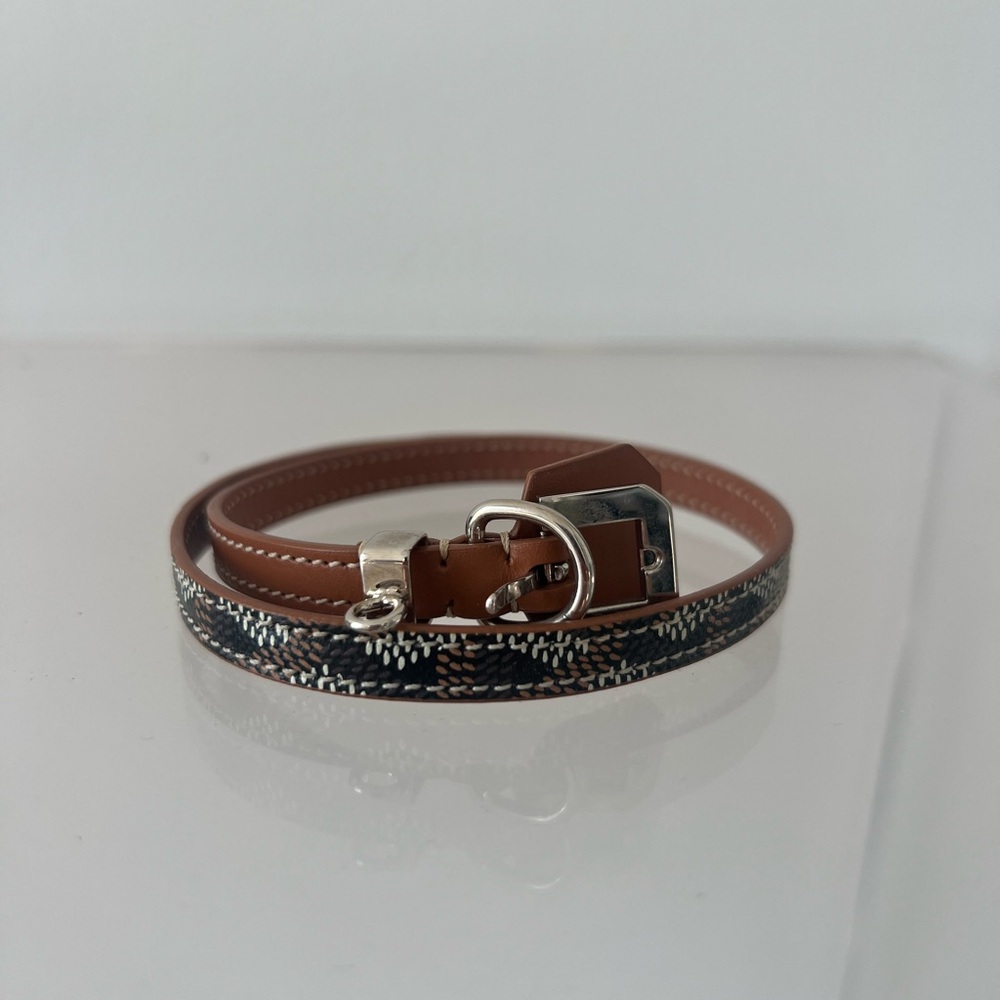 NIB Goyard Edmond Leather Bracelet - Picture 4 of 6